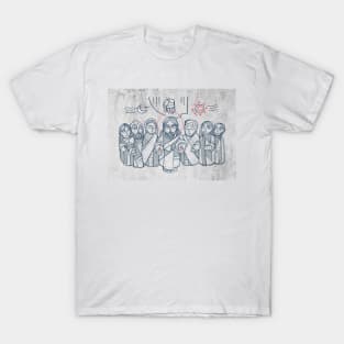 Jesus Christ, Virgin Mary and other people illustration T-Shirt